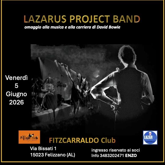 LAZARUS PROJECT BAND - Venerdì 5 giugno- h. 21,30